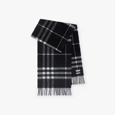 Burberry Cashmere Scarf Check In Black