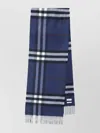 Burberry Cashmere Scarf Featuring Check Pattern And Fringe