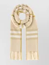Burberry Cashmere Scarf Featuring Fringe Detail In Neutral