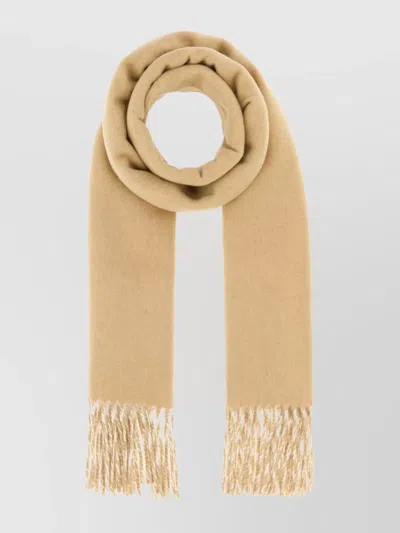 Burberry Cashmere Scarf Featuring Fringe Detailing In Brown