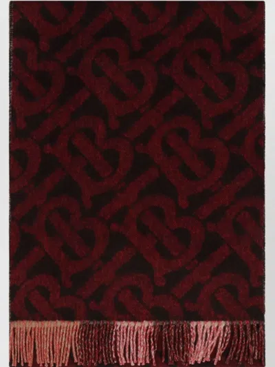 Burberry Cashmere Scarf Frayed Hem In Brown
