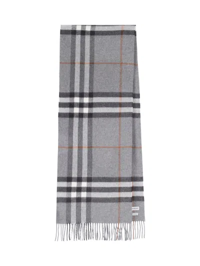 Burberry Cashmere Scarf In Gray