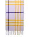 Burberry Check Pattern Cashmere Scarf In Multicolor