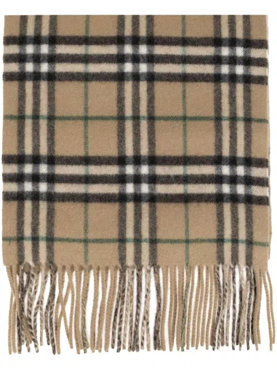 Burberry Cashmere Scarf In Nude