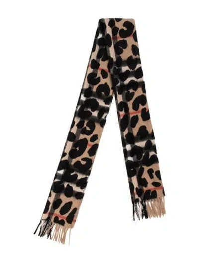 Pre-owned Burberry Babies' Cashmere Scarf In Neutrals/red