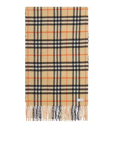 Burberry Cashmere Scarf In Nude & Neutrals