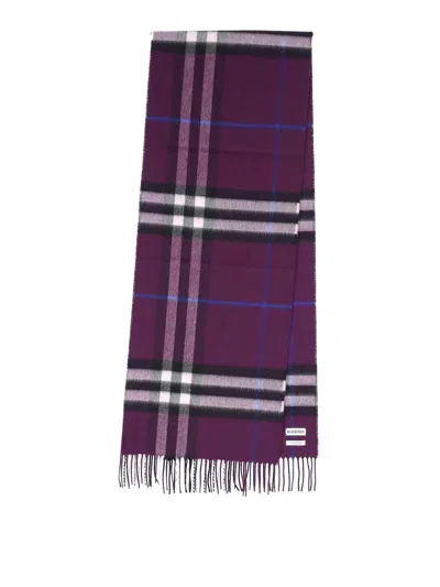 Burberry Cashmere Scarf In Purple