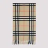 Burberry Cashmere Scarf With Classic Check Pattern In Brown