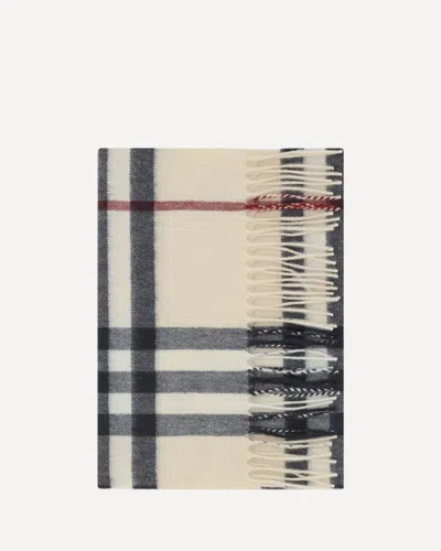 Burberry Archivio Check Cashmere Scarf In Neutral