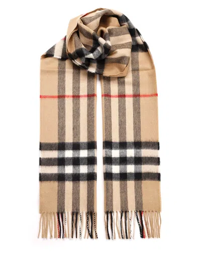 BURBERRY CASHMERE SCARF SCARVES AND FOULARDS BEIGE