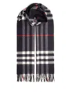 Shop Burberry Cashmere Scarf Scarves And Foulards Black