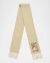 Burberry Fringed Scarf In Nutmeg