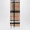 Burberry Cashmere Scarf With Check Motif