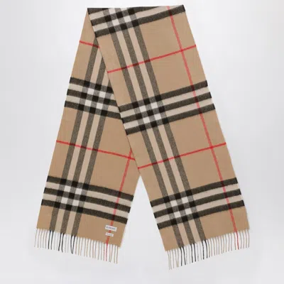 Burberry Cashmere Scarf With Check Motif Women