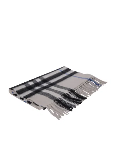 Burberry Cashmere Scarf With Check Pattern In Red