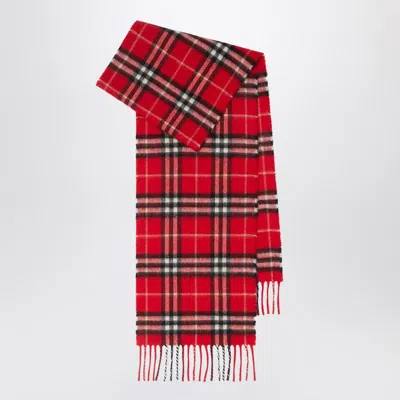 BURBERRY CASHMERE SCARF WITH CHECK PATTERN