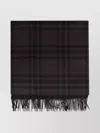 Burberry Cashmere Scarf With Checked Pattern And Fringe