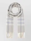 Burberry Cashmere Scarf With Embroidered Fringed Edges In Multi
