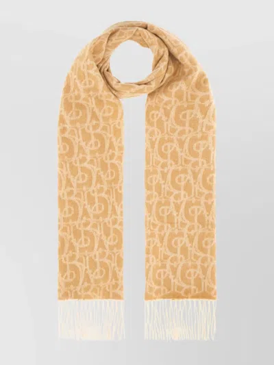 Burberry Cashmere Scarf With Soft Texture And Fringe Detail
