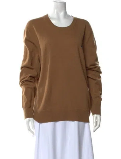 Pre-owned Burberry Cashmere Scoop Neck Sweater In Neutral