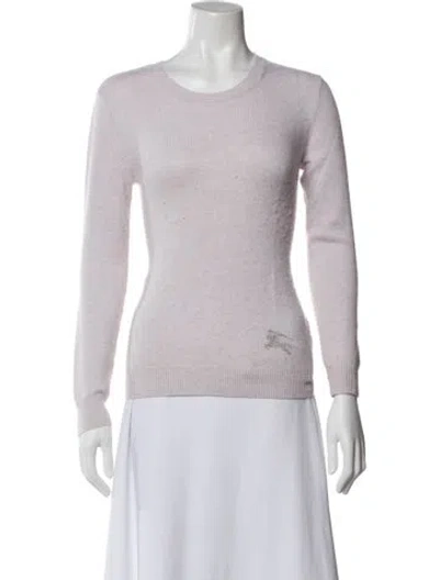 Pre-owned Burberry Cashmere Scoop Neck Sweater In Neutral
