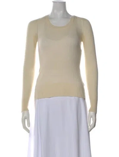 Pre-owned Burberry Cashmere Scoop Neck Sweater In Neutral
