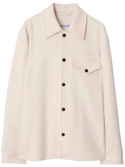 Burberry Cashmere Shirt Jacket In Neutrals