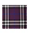 Burberry Cashmere-silk Check Scarf In Black