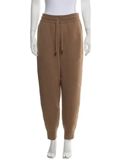 Pre-owned Burberry Cashmere Straight Leg Pants In Neutrals