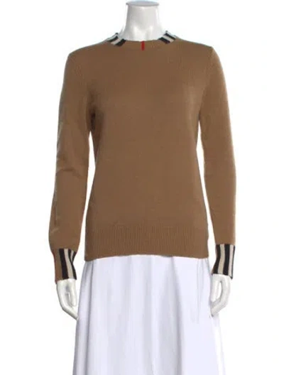 Pre-owned Burberry Cashmere Striped Sweater In Neutrals