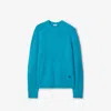 Burberry Cashmere-blend Ekd Sweater In Blue