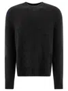 Burberry Crew Neck Cashmere Sweater With Textured Knit