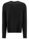 Burberry Crew Neck Cashmere Sweater With Textured Knit In Grey