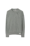 Burberry Cashmere Sweater With Kilt Pin In Light Grey Melange
