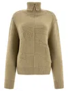 Burberry Ekd Cashmere Roll-neck Sweater In Neutral