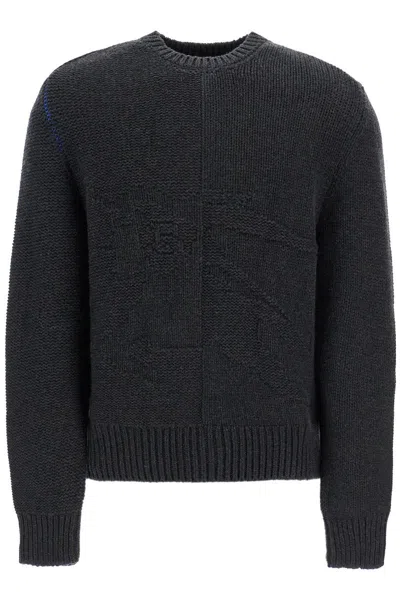 Burberry Cashmere Sweater With Ekd Design In Multicolor