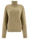 Burberry Luxurious Cashmere Sweater With Ekd Pattern In Green