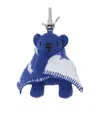 Burberry Thomas Bear Wool-blend Keyring In Blue