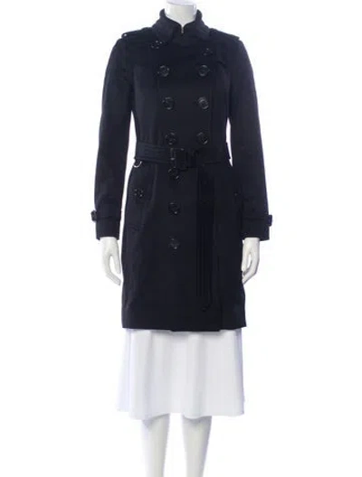 Pre-owned Burberry Cashmere Trench Coat In Black