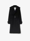 Burberry Notched-lapel Cashmere Trench Coat In Black