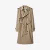 Burberry Double-breasted Cashmere Trench Coat In Flax