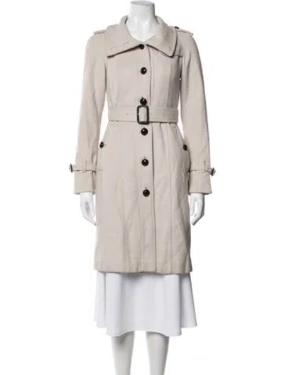 Pre-owned Burberry Cashmere Trench Coat In Neutrals