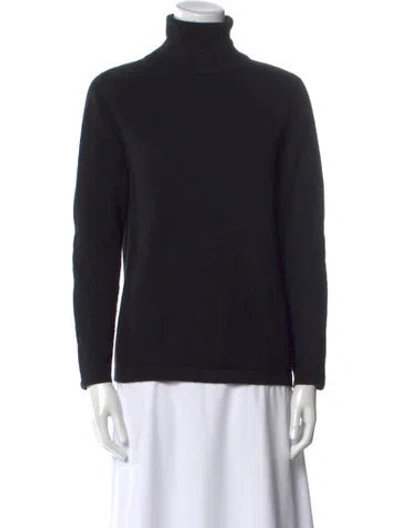 Pre-owned Burberry Cashmere Turtleneck Sweater In Black