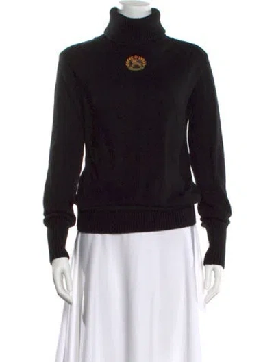 Pre-owned Burberry Cashmere Turtleneck Sweater In Black