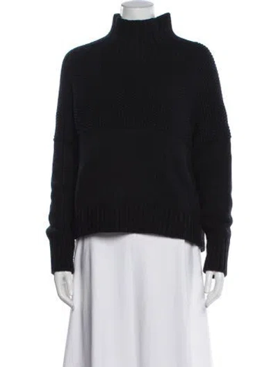 Pre-owned Burberry Cashmere Turtleneck Sweater In Black