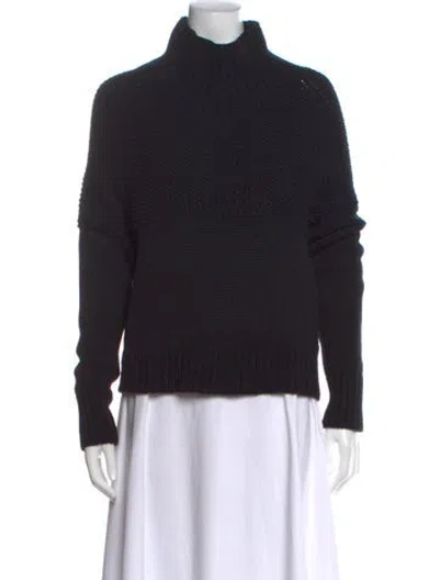Pre-owned Burberry Cashmere Turtleneck Sweater In Black