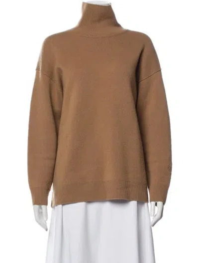 Pre-owned Burberry Cashmere Turtleneck Sweater In Brown
