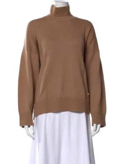 Pre-owned Burberry Cashmere Turtleneck Sweater In Brown