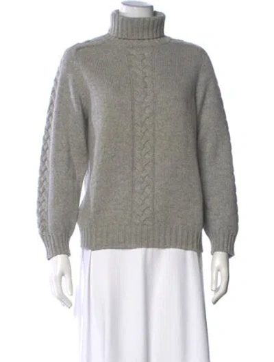 Pre-owned Burberry Cashmere Turtleneck Sweater In Gray