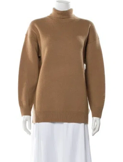 Pre-owned Burberry Cashmere Turtleneck Sweater In Neutral